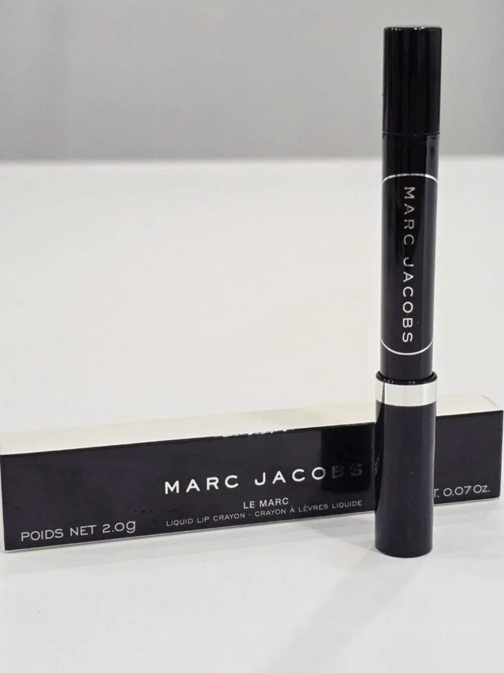 8/28 ✦ Le Marc Liquid Lip Crayon ✦ Blacquer 16H Wear Bold Black 2g NWT